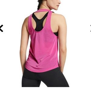 Nike pink open back tank